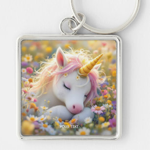 Porte-clés Imaginaire Baby Unicorn Fleurs