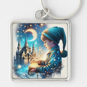 Porte-clés Imaginaire bleu mignon pyjama enfant