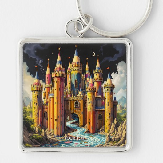 Porte-clés Imaginaire Château Cute De Crayons (Devant)