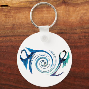 Porte-clés Imaginaire Cool animal Bleu dragons