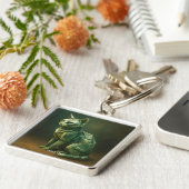 Porte-clés Imaginaire Cute Chat Argent Origami (Côté)