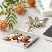 Porte-clés Imaginaire Cute Croissants Otters Thé (Côté)