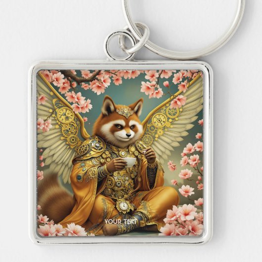 Porte-clés Imaginaire Cute King Tanuki Tea (Devant)