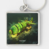 Porte-clés Imaginaire Cute Lime Steampunk Plane (Devant)