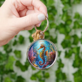 Porte-clés Imaginaire Cute Transparent Crystal Seahorse (Main)