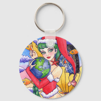 Porte-clés Imaginaire de sirène de Noël porte - clé par Ann H
