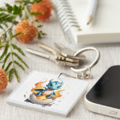 Porte-clés Imaginaire d'éclosion bébé dragon enfants (Devant Droit)