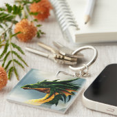 Porte-clés Imaginaire Dragon Vert (Devant Droit)