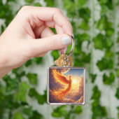 Porte-clés Imaginaire Flamme mignonne Phoenix augmente (main)
