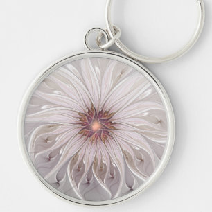 Porte-clés Imaginaire Floral, Abstraite Fleur Pastel Moderne