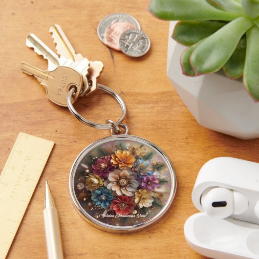Porte-clés "Imaginaire floral d'hiver" (Bureau)