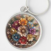 Porte-clés "Imaginaire floral d'hiver" (Devant)