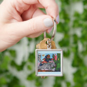 Porte-clés imaginaire garçon à cheval chat combattant dragon  (main)