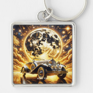 Porte-clés Imaginaire jolie vieille lune de voiture
