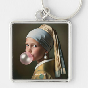 Porte-clés Imaginaire mignon bulle rose gomme