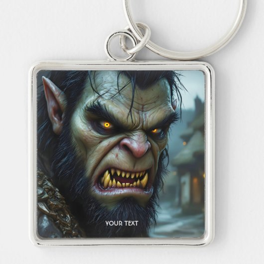 Porte-clés Imaginaire mignon grand guerrier fort (Devant)