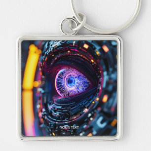 Porte-clés Imaginaire Mignon oeil bleu cyber