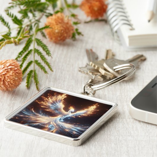 Porte-clés Imaginaire Phoenix Feu mignon renaître (Côté)