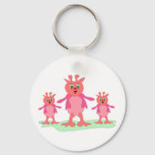 Porte-clés Imaginaire rose mignon Créatures Aliens lunaires (Recto)