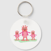 Porte-clés Imaginaire rose mignon Créatures Aliens lunaires (Verso)