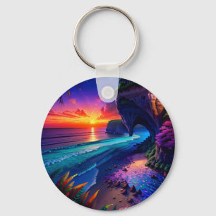Porte-clés Imaginaire Tropical Beach Four
