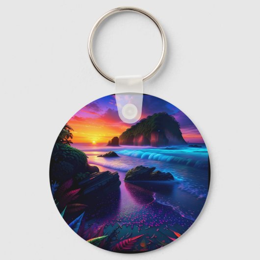 Porte-clés Imaginaire Tropical Beach One (Recto)