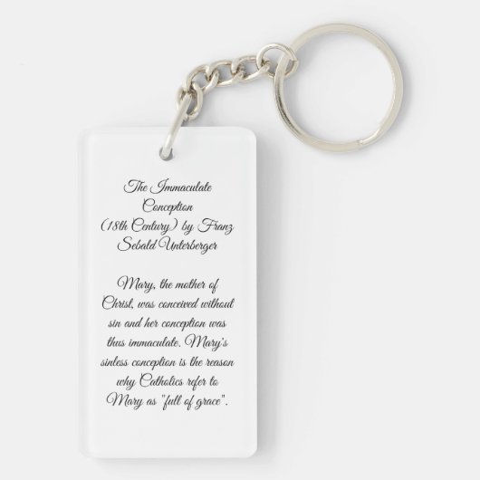 Porte-clés Immaculée conception (Dos)