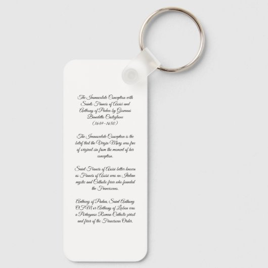 Porte-clés Immaculée conception (Verso)