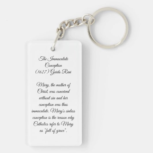 Porte-clés Immaculée conception (Dos)