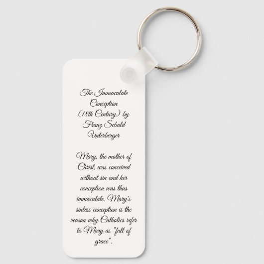 Porte-clés Immaculée conception (Verso)