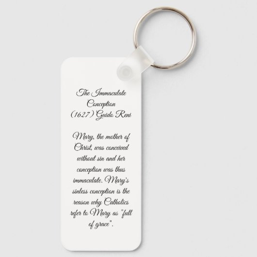 Porte-clés Immaculée conception (Verso)