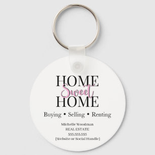 Porte-clés Immobilier Home Sweet Home Agent immo
