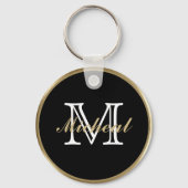 Porte-clés Immobilier - Noir & Or Porte - clé (Verso)