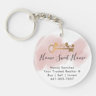 Porte-clés immobilier professionnel realtor key ajouter photo