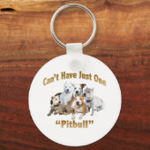 Porte-clés Impossible d'avoir un seul Pitbull (Recto)