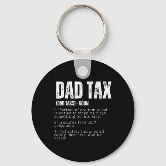 Porte-clés Impôt Drôle papa Définition de l'impôt Fête des pè (Recto)