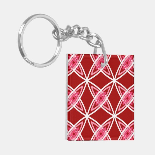 Porte-clés Impression atomique moderne du milieu du siècle -  (Devant gauche)