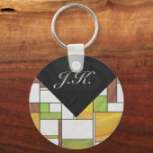 Porte-clés Impression Brown jaune vert (Recto)