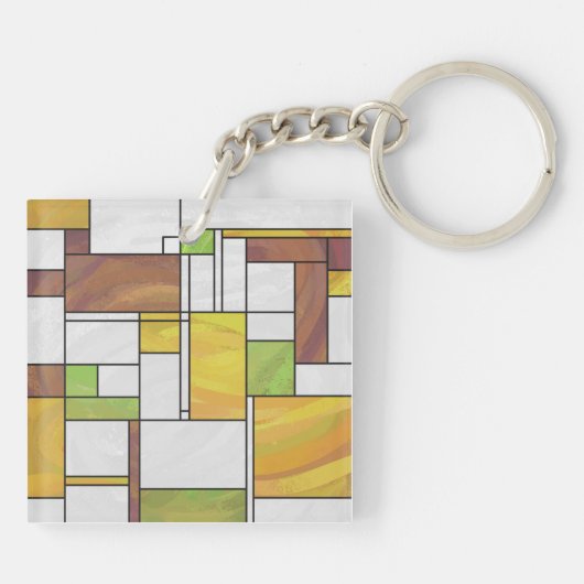 Porte-clés Impression Brown jaune vert (Dos)