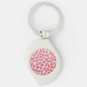 Porte-clés Impression dalmate rose et blanc
