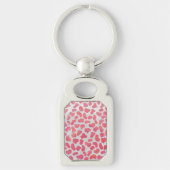 Porte-clés Impression dalmate rose et blanc (Devant)