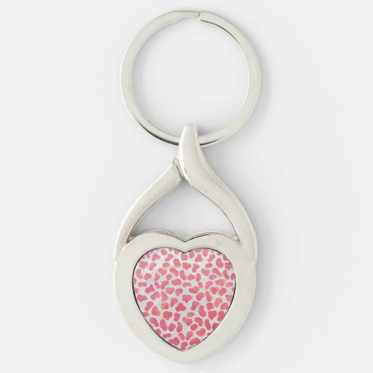 Porte-clés Impression dalmate rose et blanc (Devant)