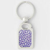 Porte-clés Impression dalmate violet et blanche (Devant)