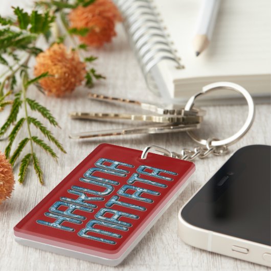 Porte-clés Impression d'art 3D Hakuna Matata (Devant droit)