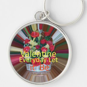 Porte-clés Impression d'art de la Saint-Valentin