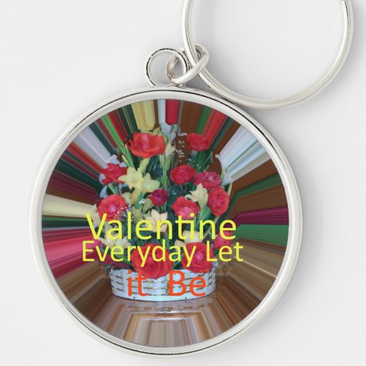 Porte-clés Impression d'art de la Saint-Valentin (Devant)