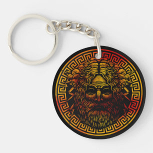 Porte-clés Impression d'art du bouclier antique de Zeus