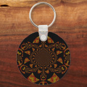 Porte-clés Impression d'art Kaleidoscope crâne (Recto)