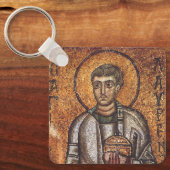 Porte-clés Impression d'art mosaïque orthodoxe Saint Laurent (Recto)