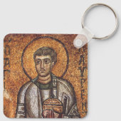 Porte-clés Impression d'art mosaïque orthodoxe Saint Laurent (Dos)